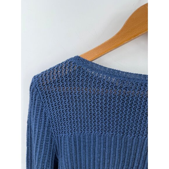 Lauren Ralph Lauren Black Label Womens 100% Linen Pullover Sweater Coastal Large - Picture 5 of 5